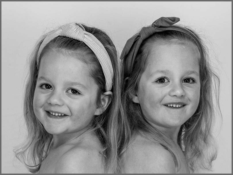 Twin Girls, Expressions Photoshoot, Village Photography, Hebburn