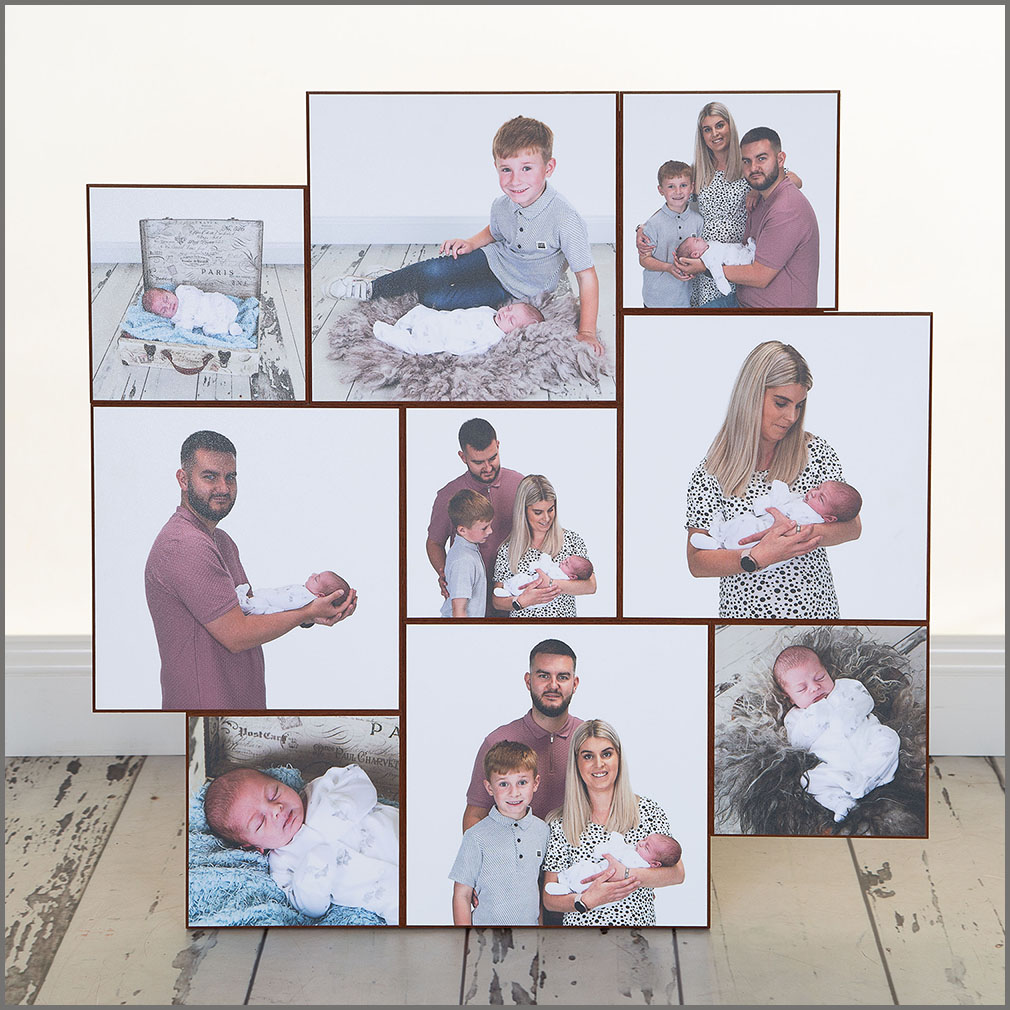 Newborn Photography, Mosaic Bevel wall product, village photography, hebburn