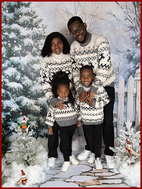 Family Christmas Themed Photoshoot, Village Photography, Newcastle